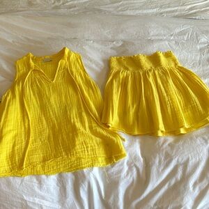 Stark Yellow S Top and M Skirt Set from TNT